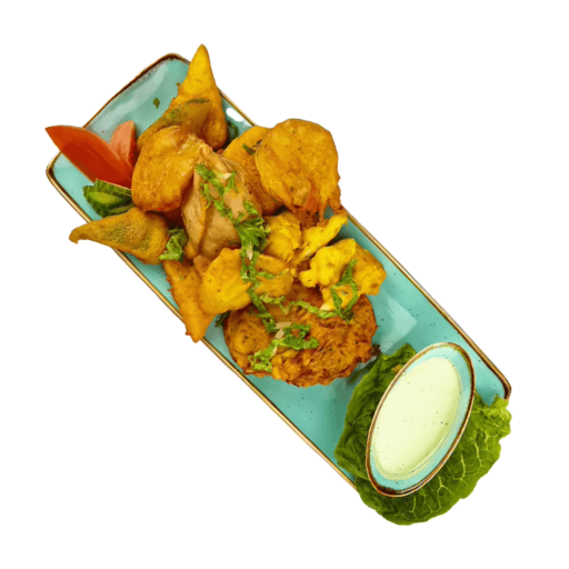Mixed pakora plate